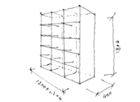 ワークマンライン・本棚　－芦沢啓治建築設計事務所－
